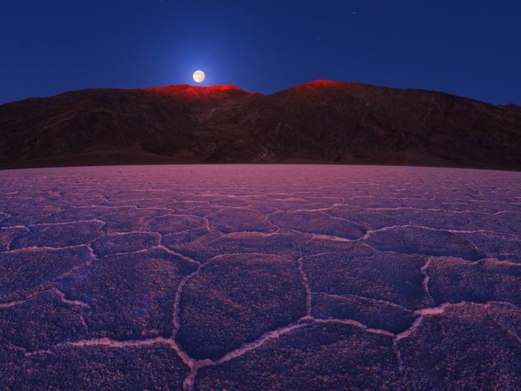 landscapes, Nature, California, Death, Valley, National, Park, Moonrise HD Wallpaper Desktop Background