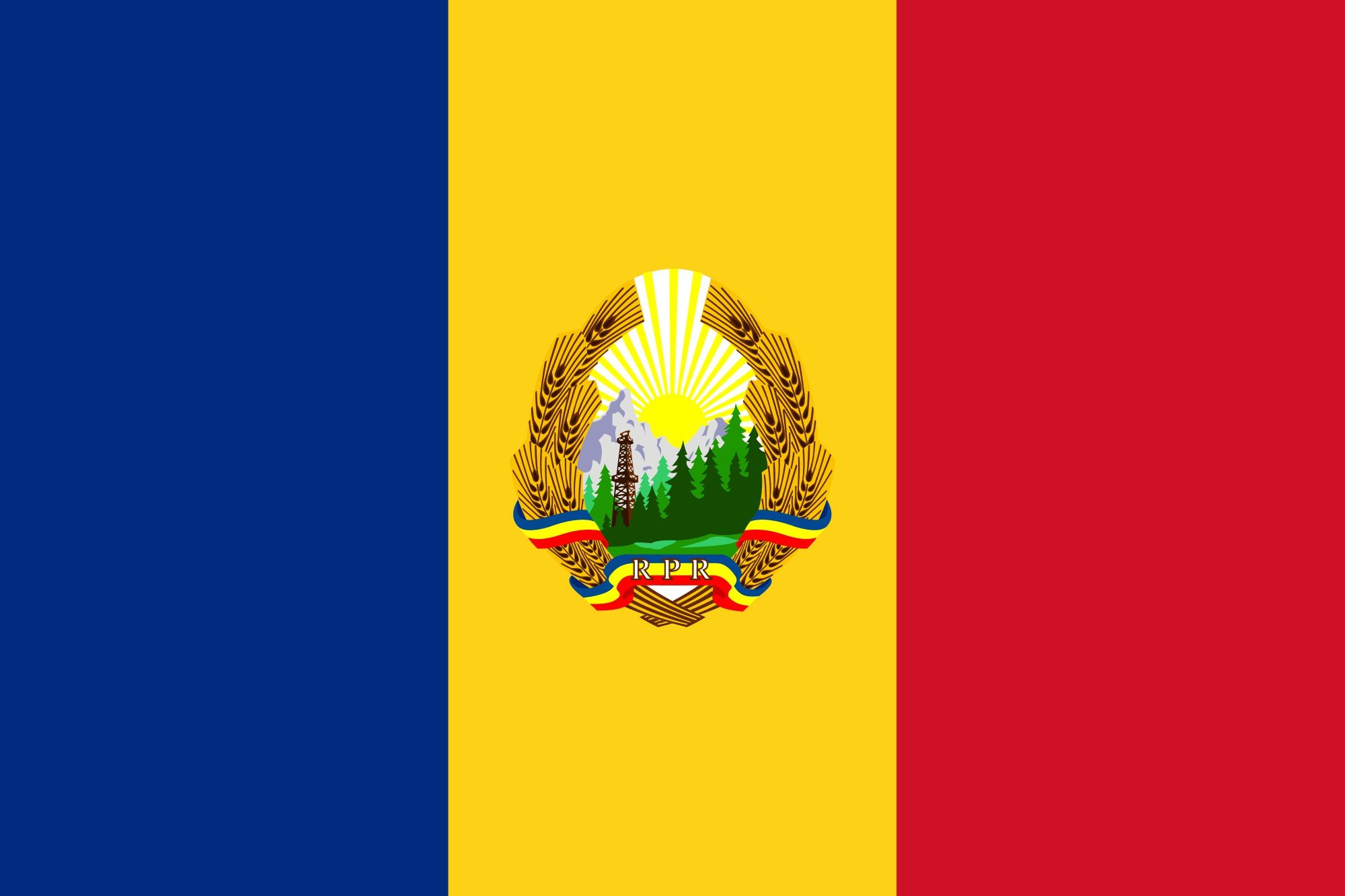 2000px flag, Of, Romania,  1948 1952 , Svg Wallpaper