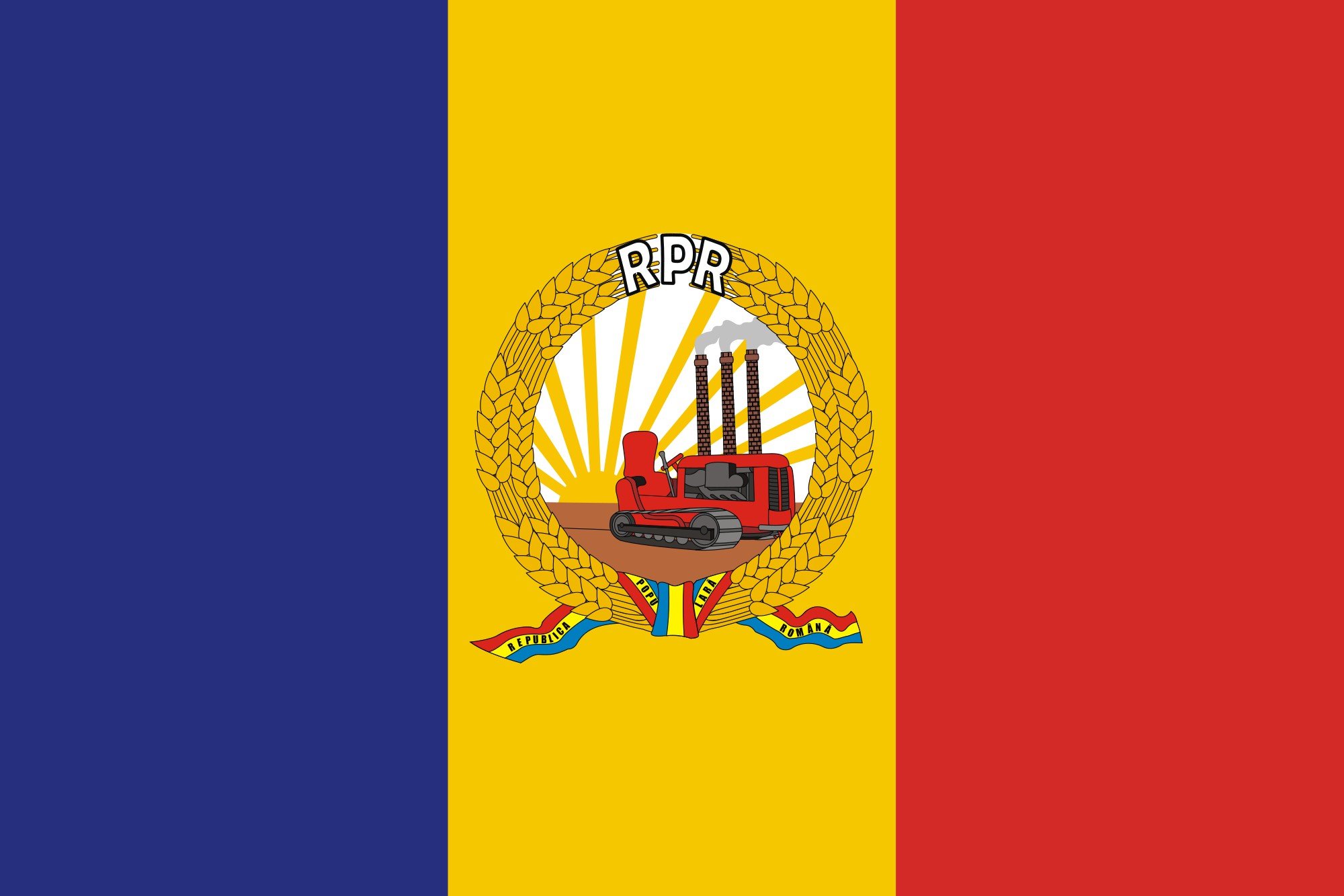 2000px flag, Of, Romania,  january march, 1948 , Svg Wallpaper