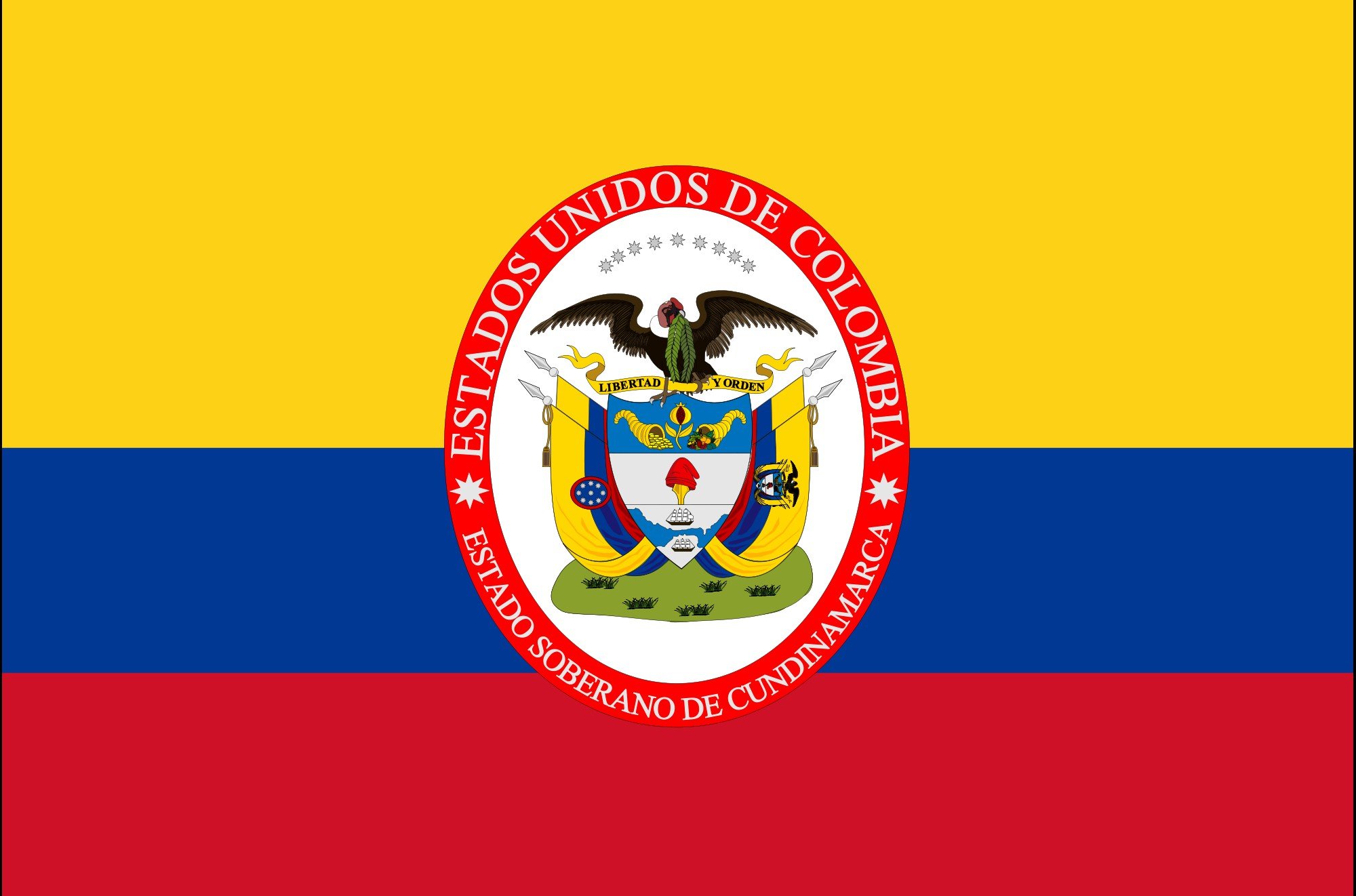 2000px flag, Of, Sovereign, State, Of, Cundinamarca, Svg Wallpaper