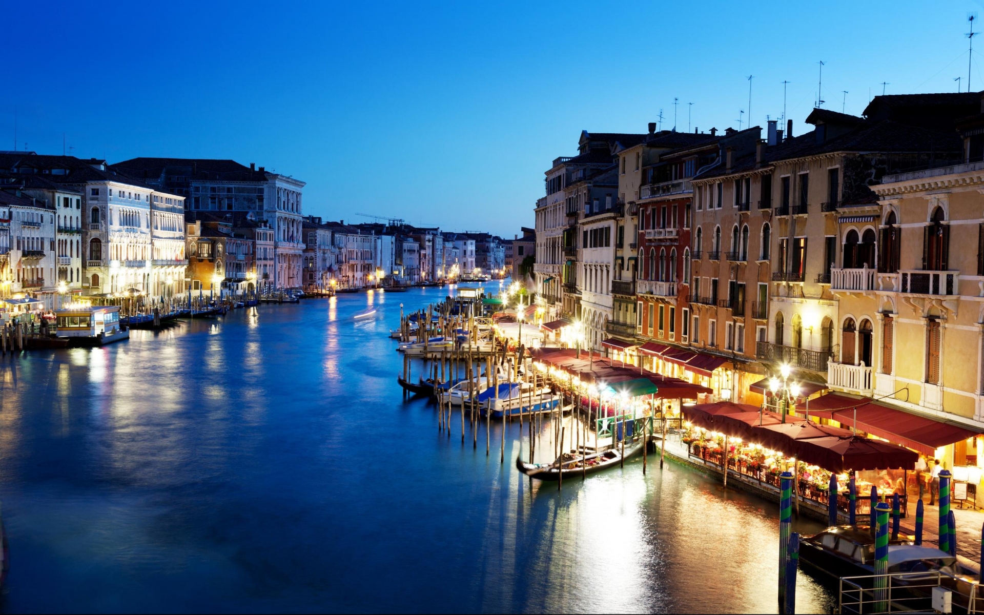 grand, Canal, Venice, Italy, Sunset, Buildings, Architecture Wallpaper