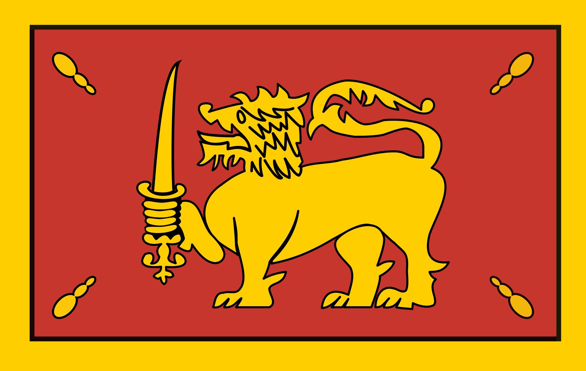 2000px flag, Of, The, King, Of, Kandy, In, 1815, Svg Wallpaper