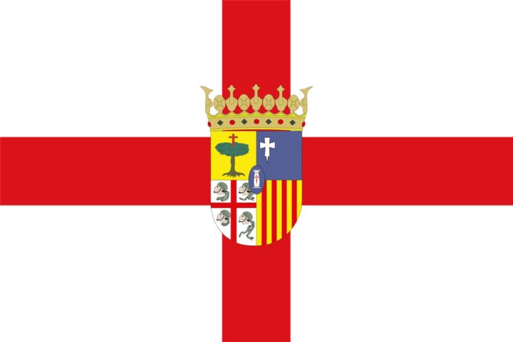 2000px flag, Of, Zaragoza, Province,  with, Coat, Of, Arms , Svg HD Wallpaper Desktop Background