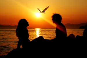 love, Romance, Mood, Men, Women, Sunset, Birds