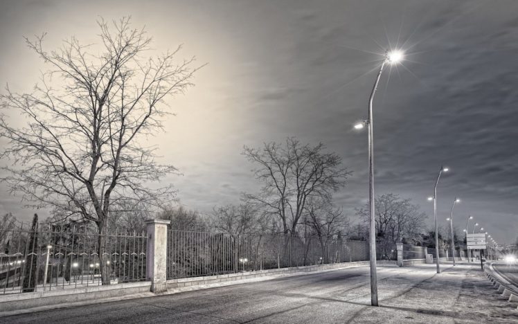 winter, Cityscapes, Night, Long, Exposure HD Wallpaper Desktop Background