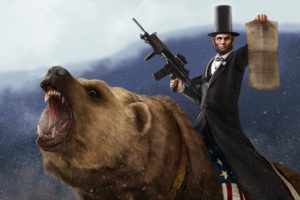 guns, Abraham, Lincoln, Cgi, Bears