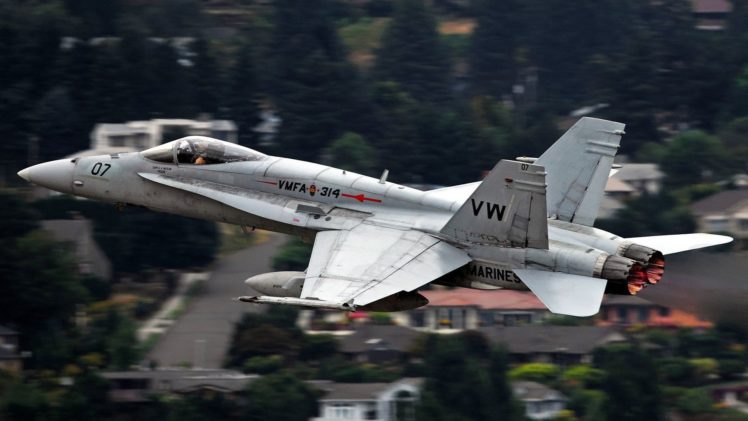 airplanes, F 18, Hornet, Widescreen HD Wallpaper Desktop Background