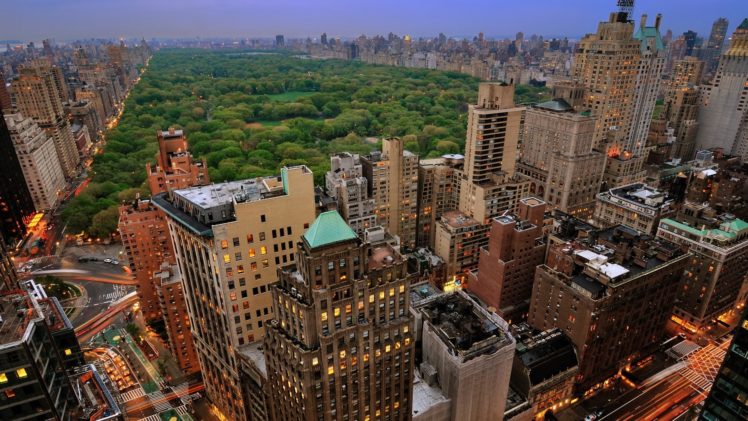 landscapes, Cityscapes, Architecture, New, York, City, Manhattan, Skyscrapers, Central, Park HD Wallpaper Desktop Background