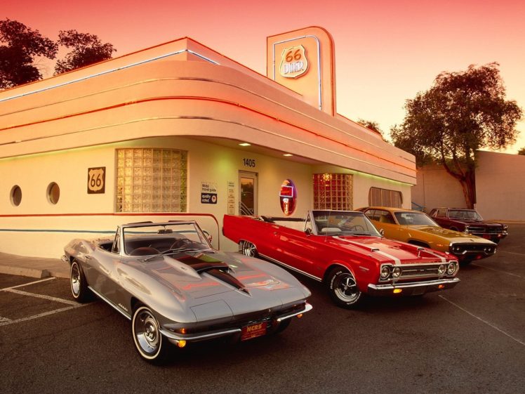 vintage, Cars, Restaurant, Old, Cars HD Wallpaper Desktop Background