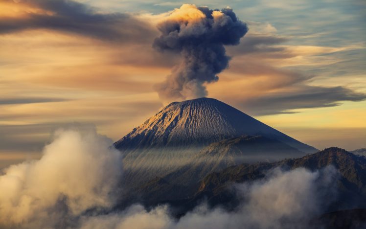 volcano, Landscapes, Sky, Smoke, Explosion HD Wallpaper Desktop Background