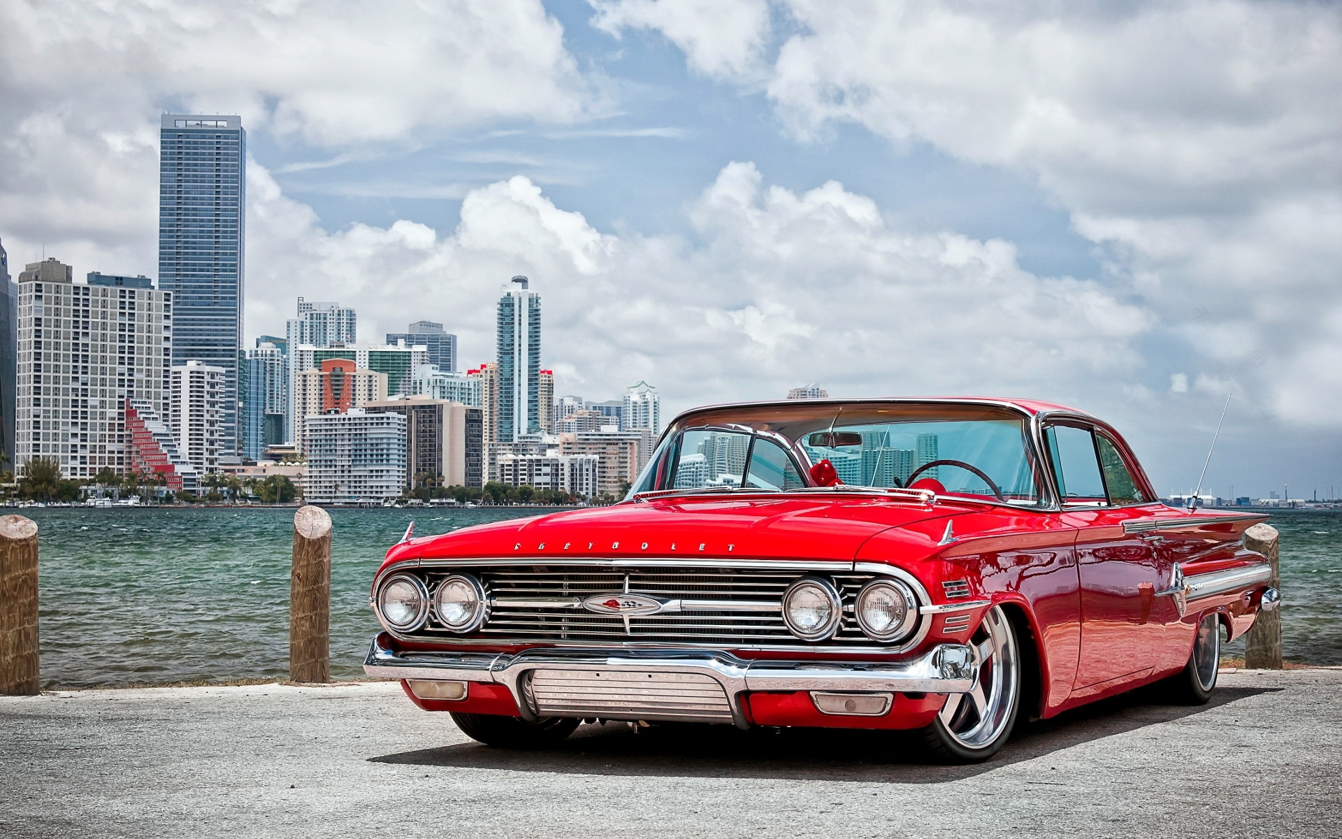 chevrolet, 1960, Chevyred, Tuning, Low, Retro, Hot, Rod Wallpaper