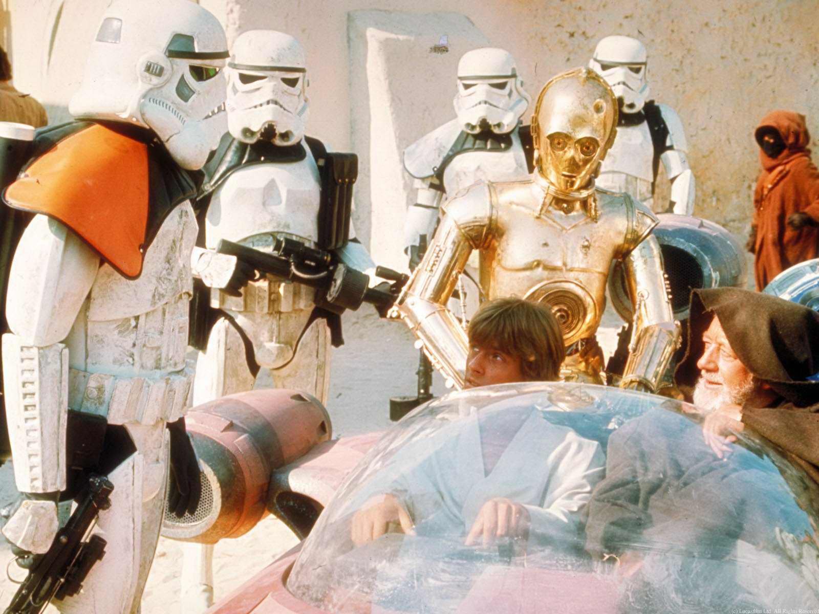 star, Wars, Stormtroopers, C3po, Luke, Skywalker, Mark, Hamill, Obi wan, Kenobi Wallpaper