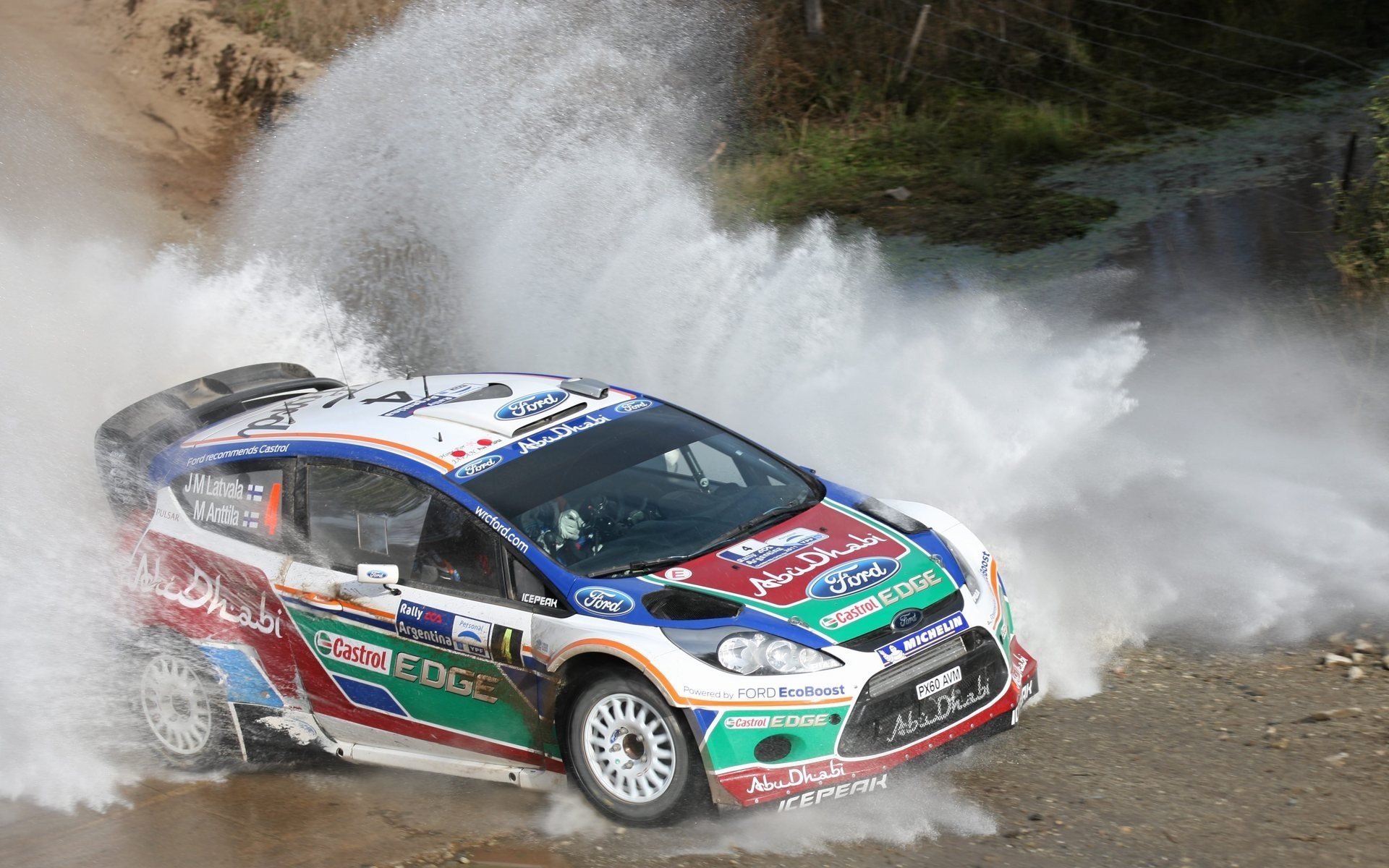 Water Cars Ford Argentina Rally Wrc World Rally Championship Gravel Racing Cars Ford Fiesta Wrc Rally Car Jari Matti Latvala Wallpapers Hd Desktop And Mobile Backgrounds