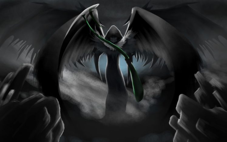 dark, Horror, Gothic, Fantasy, Grim, Reaper, Death, Angel, Art, Scythe, Weapon HD Wallpaper Desktop Background