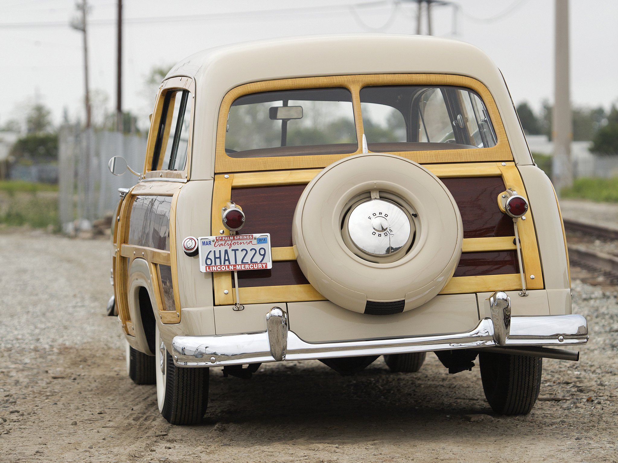 1950, Ford, Custom, Deluxe, Country, Squire, Retro, Woody, Stationwagon, Wheel Wallpaper