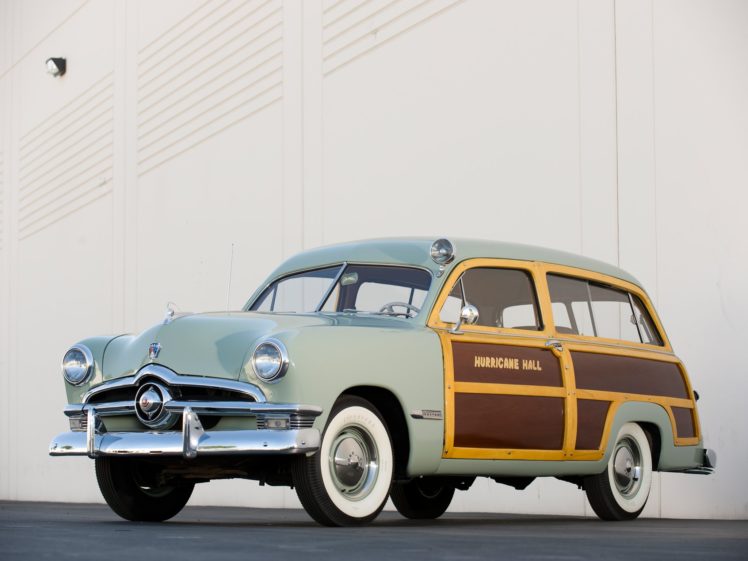 1950, Ford, Custom, Deluxe, Country, Squire, Retro, Woody, Stationwagon, Fe HD Wallpaper Desktop Background