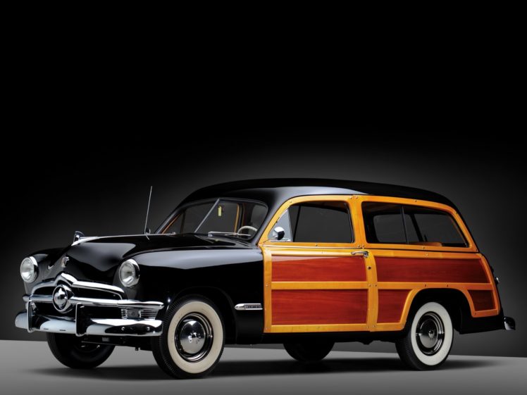 1950, Ford, Custom, Deluxe, Country, Squire, Retro, Woody, Stationwagon HD Wallpaper Desktop Background