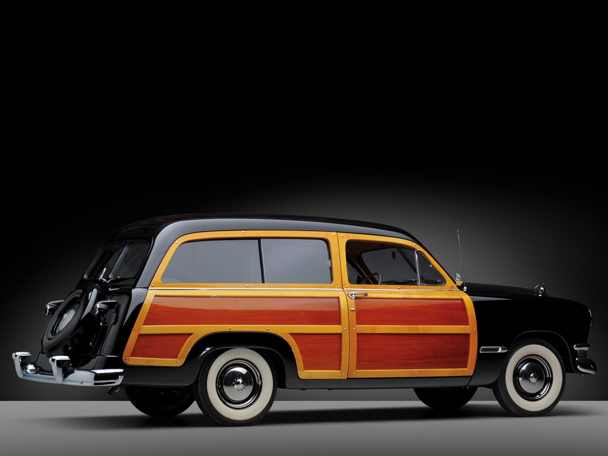 1950, Ford, Custom, Deluxe, Country, Squire, Retro, Woody, Stationwagon Wallpaper