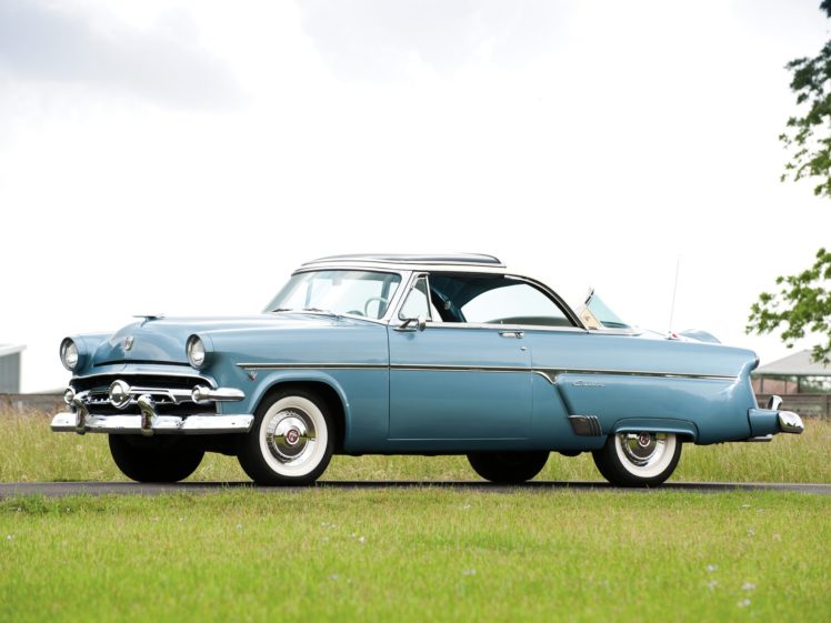 1954, Ford, Crestline, Skyliner, V 8,  u460f , Retro HD Wallpaper Desktop Background