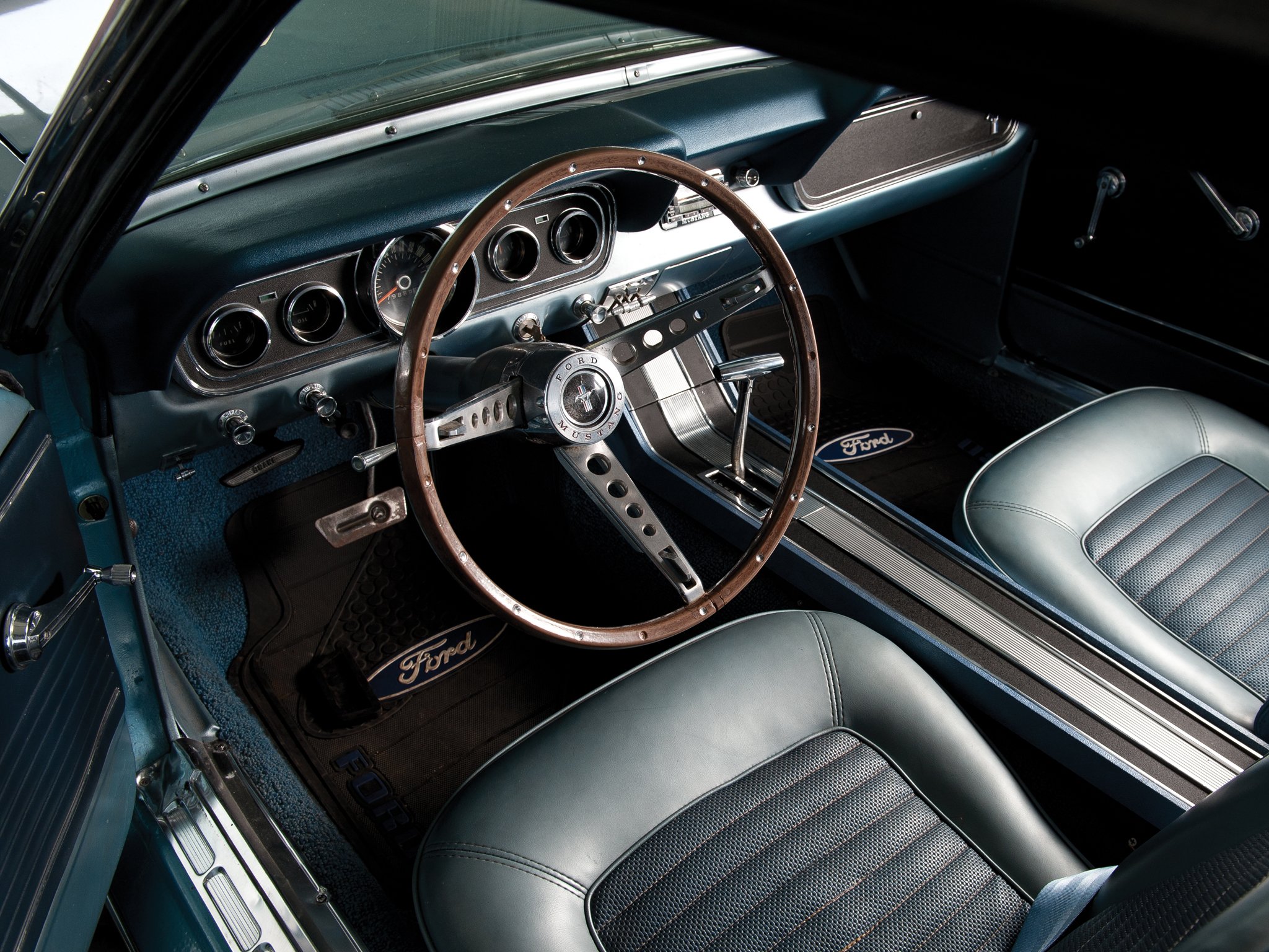 1966, Ford, Mustang, Convertible, Muscle, Classic, Interior Wallpaper