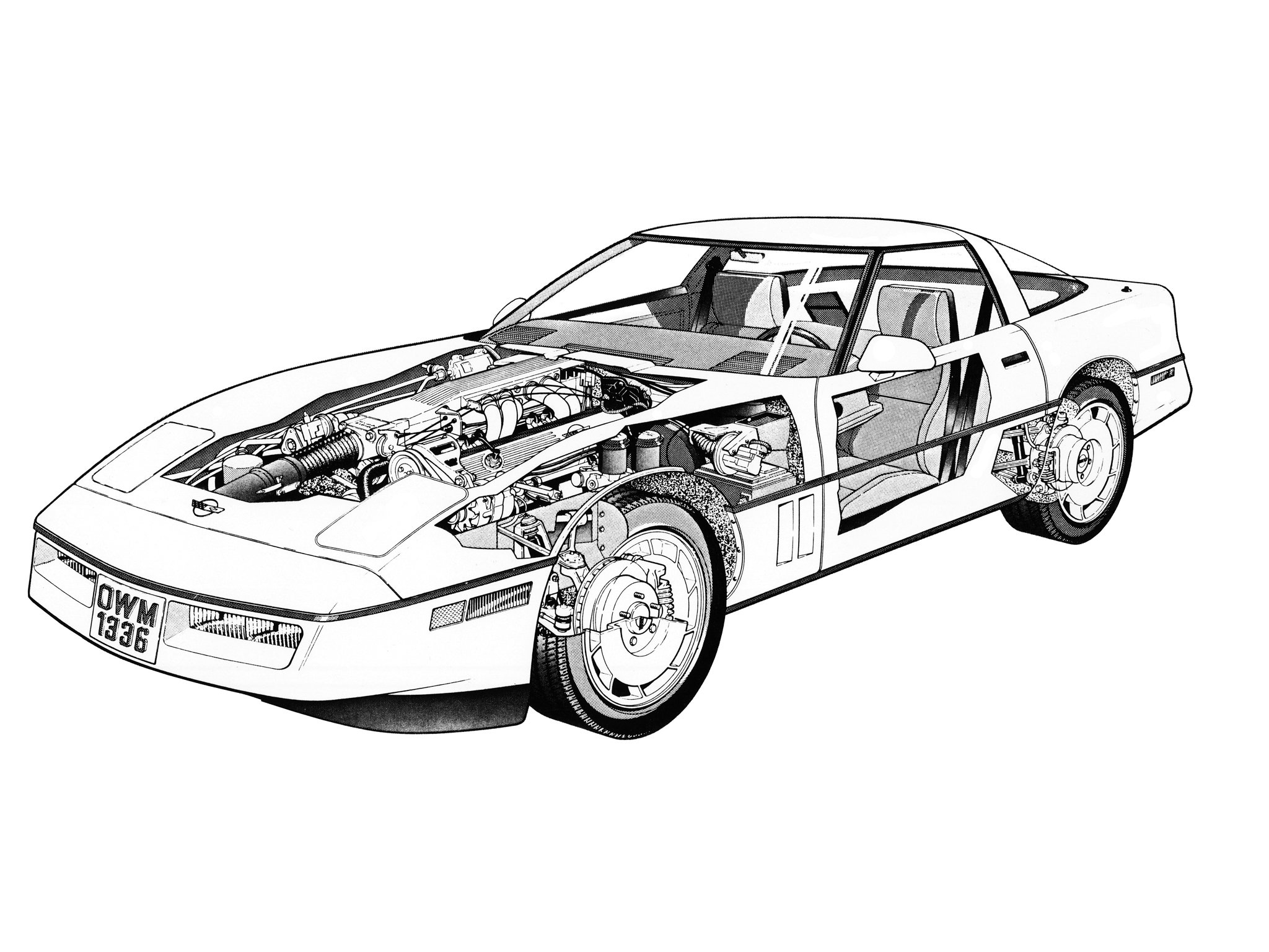 1990, Chevrolet, Corvette, Zr1, Coupe,  c 4 , Supercar, Muscle, Interior, Engine Wallpaper