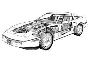1990, Chevrolet, Corvette, Zr1, Coupe,  c 4 , Supercar, Muscle, Interior, Engine