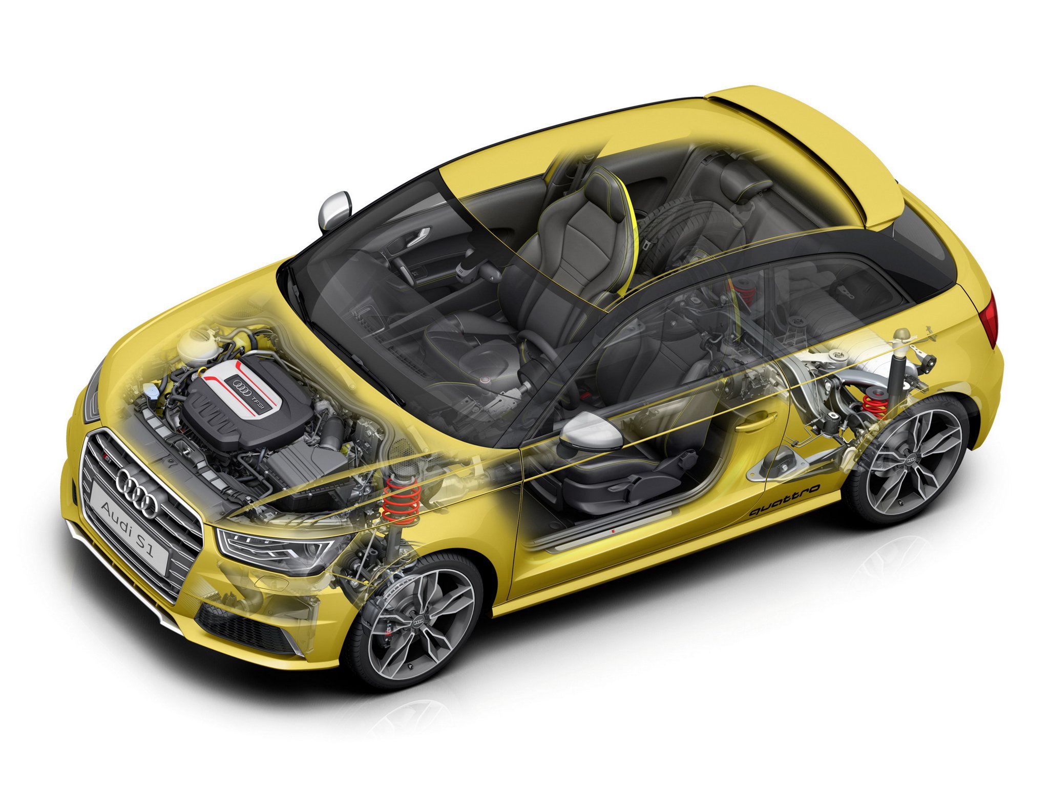 2014, Audi, S 1, Quattro, Interior, Engine Wallpaper