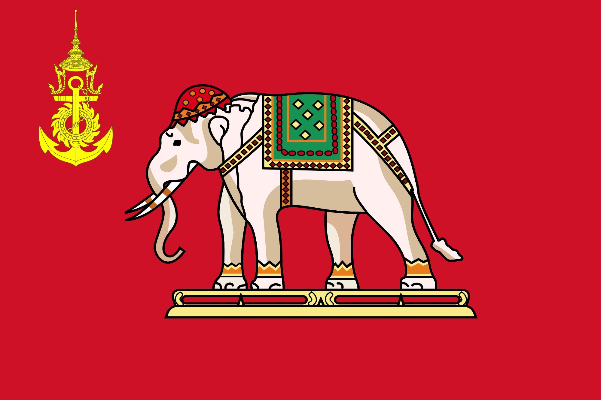 2000px naval, Ensign, Of, Siam,  1910 1917 , Svg Wallpaper