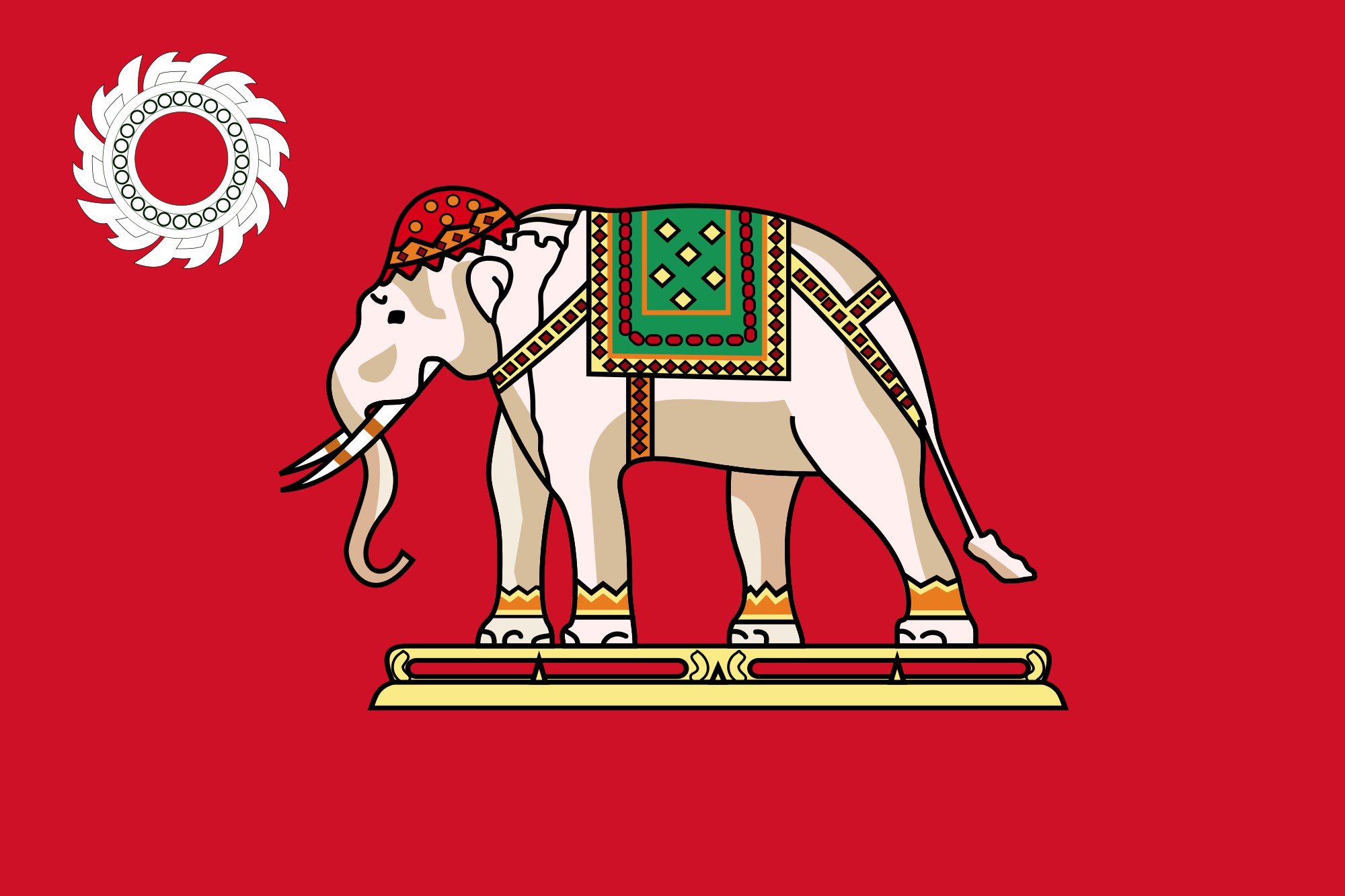 2000px naval, Ensign, Of, Siam,  1881 1887 , Svg Wallpaper