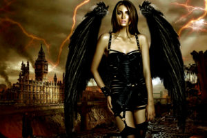 dark, Horror, Sci, Fi, Fantasy, Gothic, Apocalyptic, Post, Angel, Wings, Destruction, Women, Model, Sexy, Babes