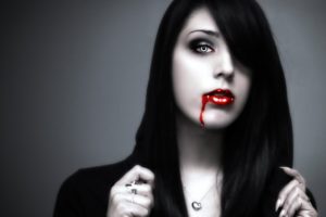 dark, Horror, Fantasy, Gothic, Face, Blood, Women, Model, Brunette, Cg, Digital, Art, Manip