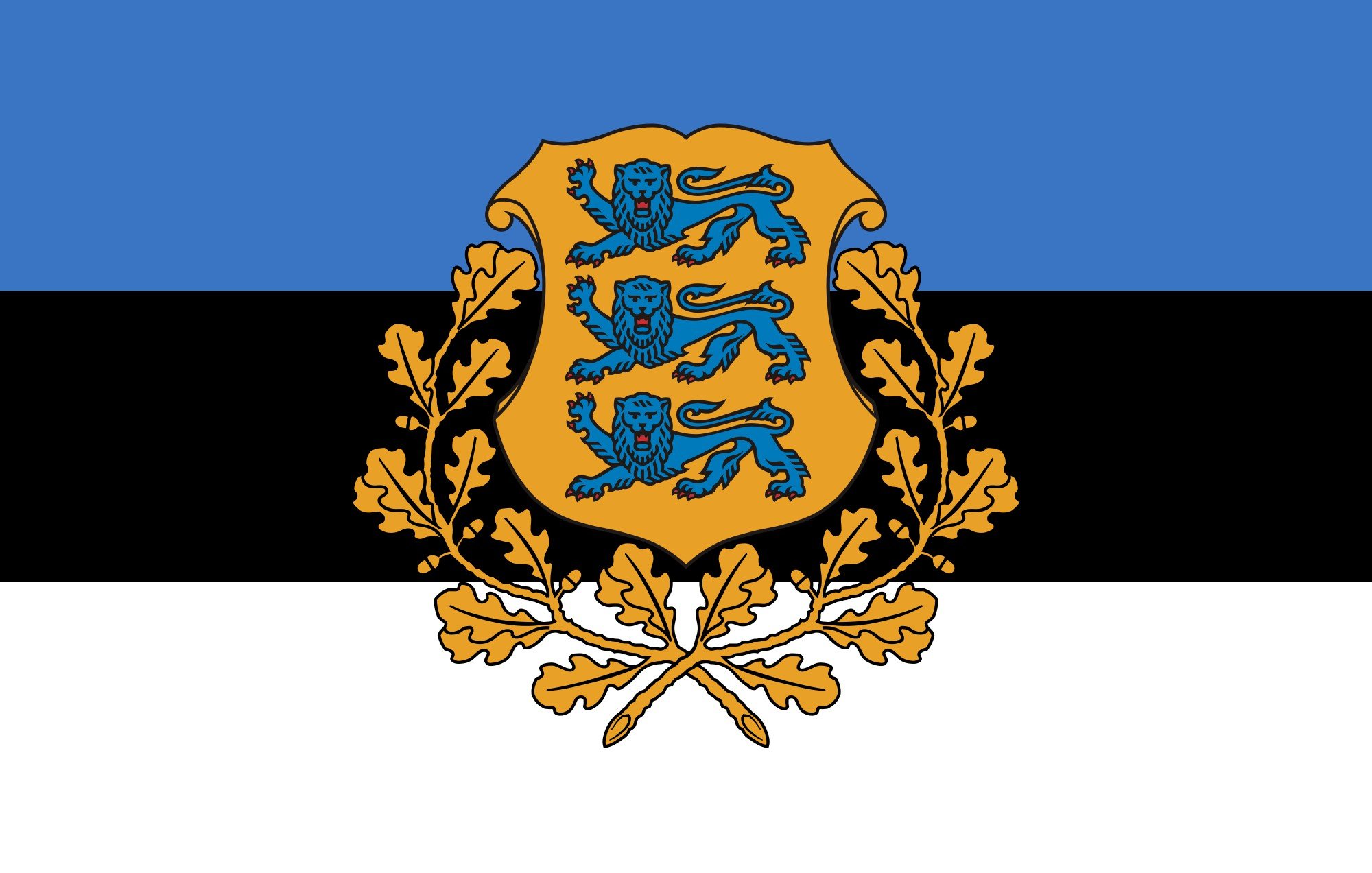 2000px presidential, Flag, Of, Estonia, Svg Wallpaper