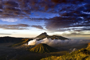 landscapes, Volcano, Sky, Clouds