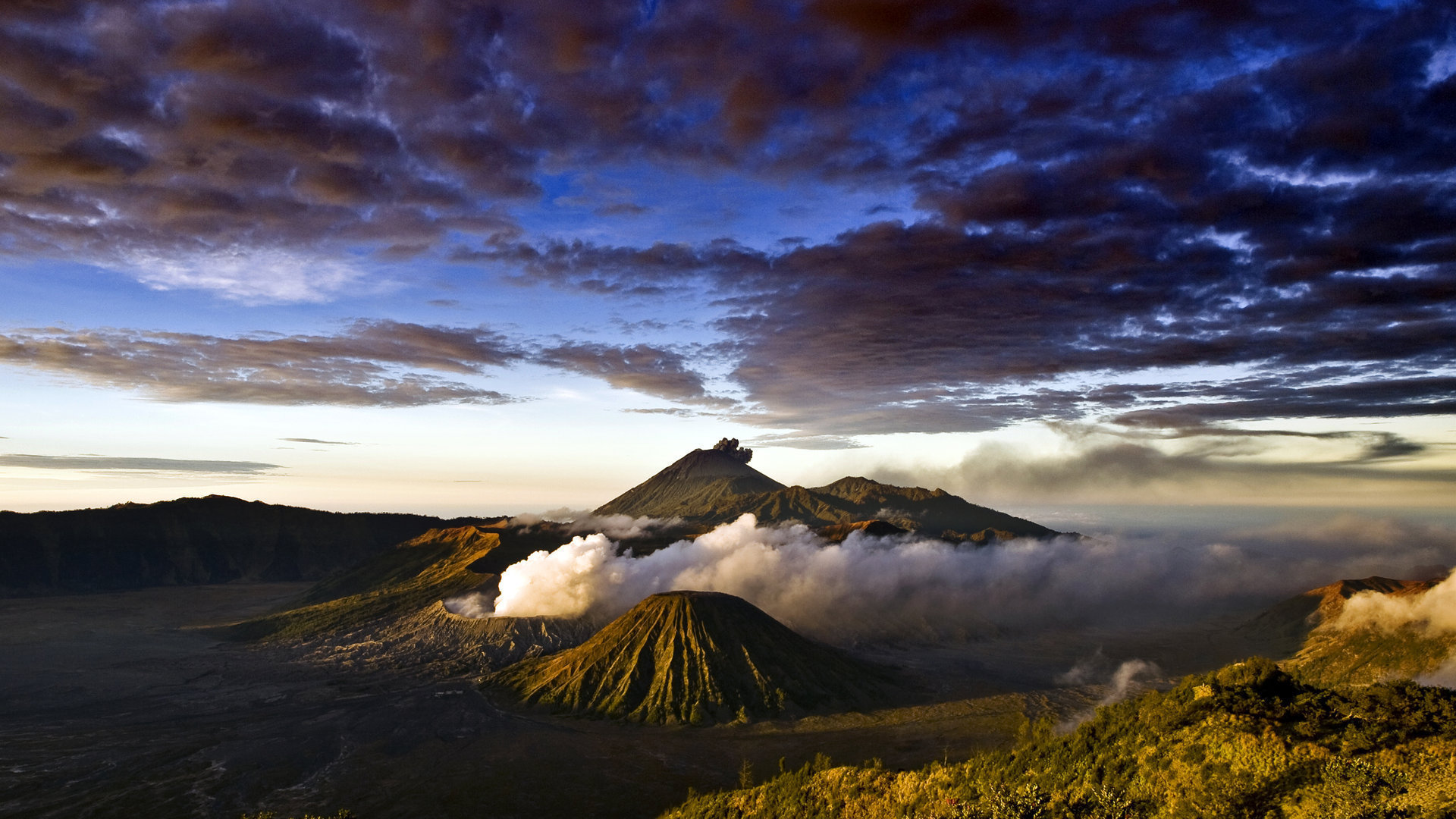 landscapes, Volcano, Sky, Clouds Wallpaper