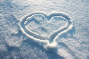 nature, Snow, Hearts