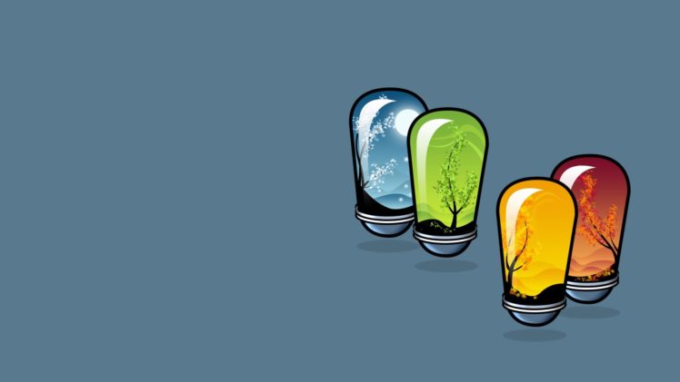 minimalistic, Bulbs HD Wallpaper Desktop Background
