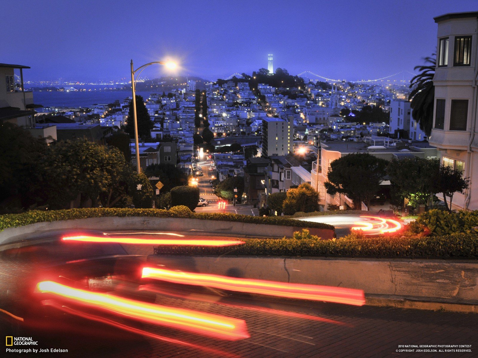 lights, National, Geographic, San, Francisco, Cities Wallpaper