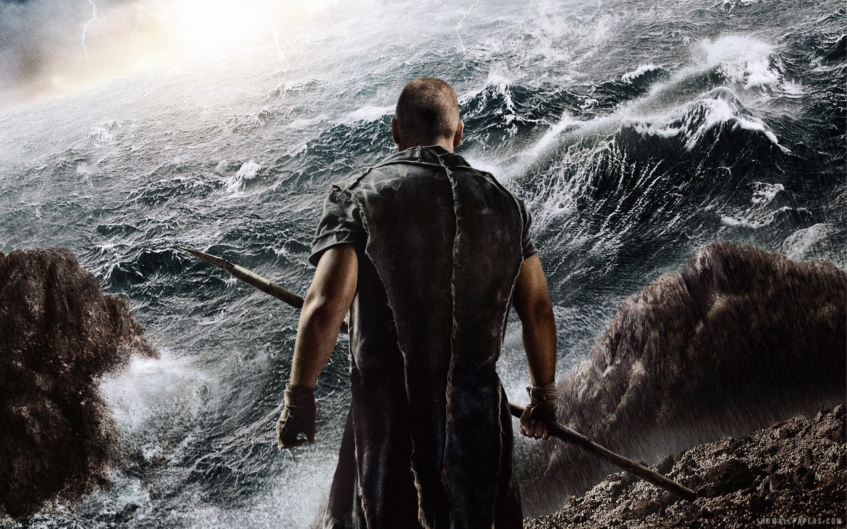 noah, Adventure, Drama, Religion, Movie, Film, Crowe, Ocean, Sea, Waves, Fantasy Wallpaper