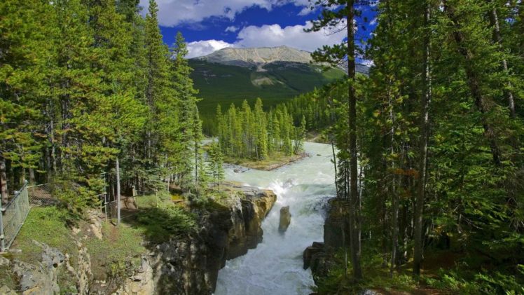 canada, Falls, Alberta, Sunlight, National, Park HD Wallpaper Desktop Background