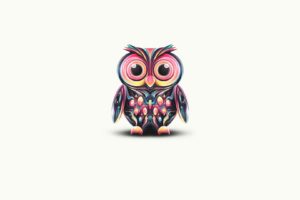 cartoons, Abstract, Birds, Owls, Anime, Simple, Background, Widescreen