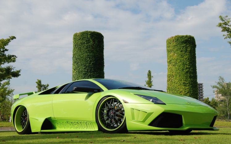 green, Cars, Grass, Lamborghini, Green, Cars HD Wallpaper Desktop Background