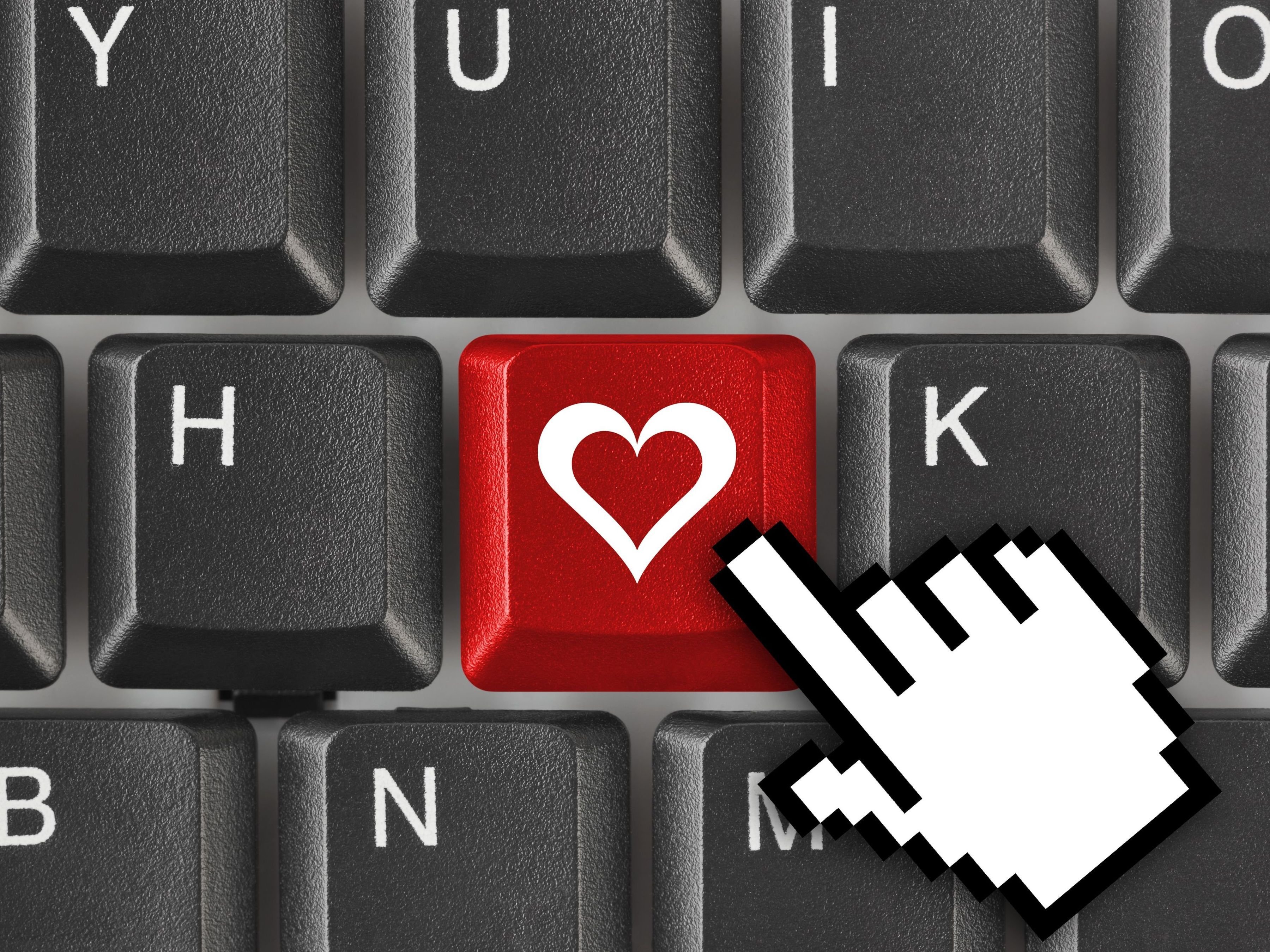 keyboard, Closeup, Heart, Computer Wallpaper