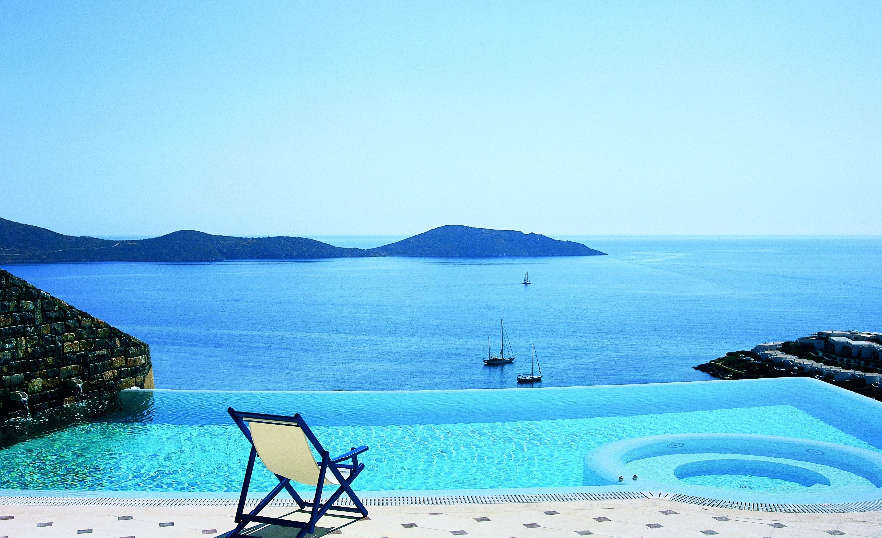 sea, Aeyaeyview, Pool, Relax, Yachts, Vacation, Ocean, Tropical, Pool Wallpaper