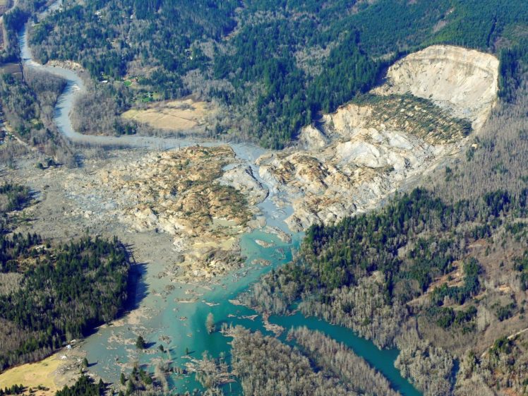 snohomish, Mudslide, Landslide, Nature, Natural, Disaster, Landscape, Forest, Washington, River HD Wallpaper Desktop Background