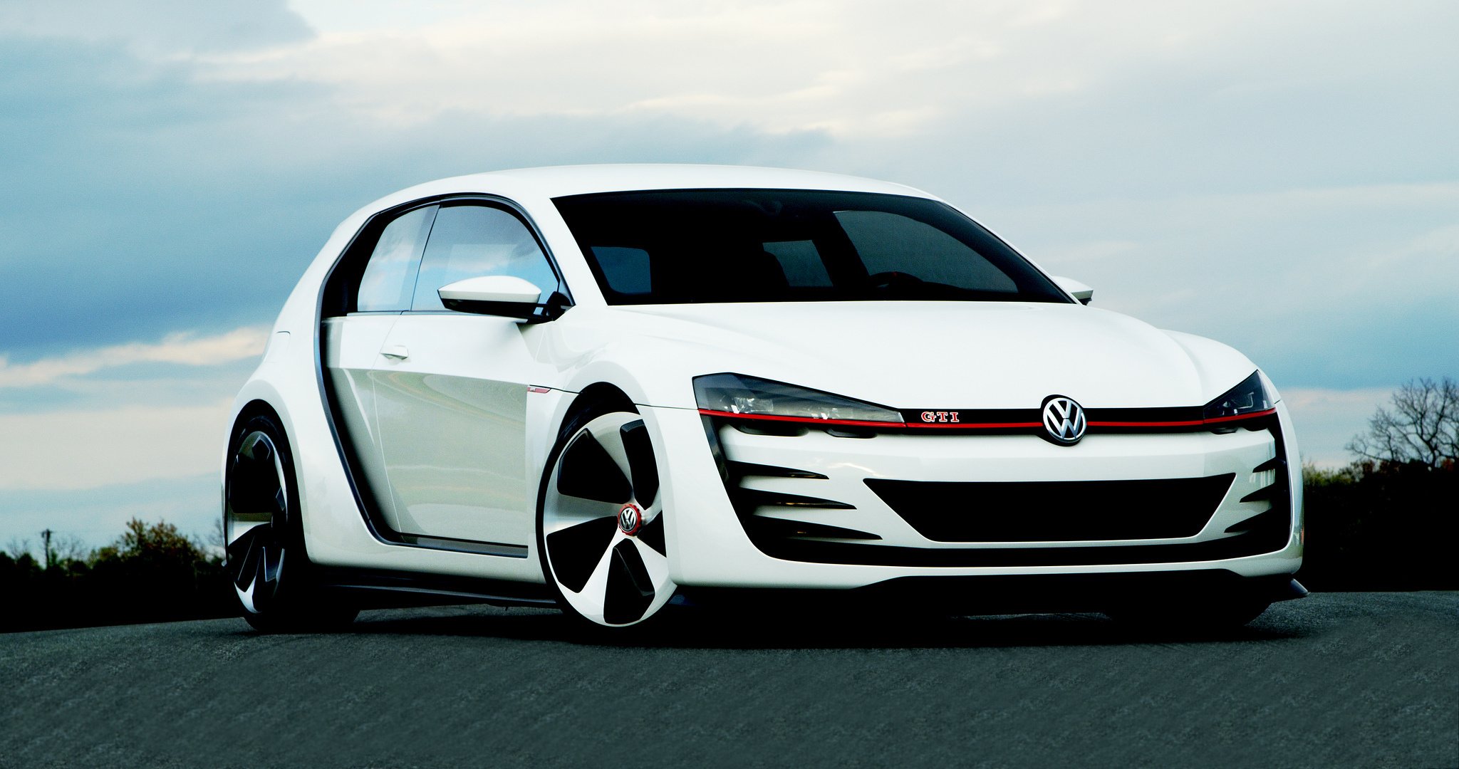 stance, White, Volkswagen, Vision, Gti, Concept Wallpaper