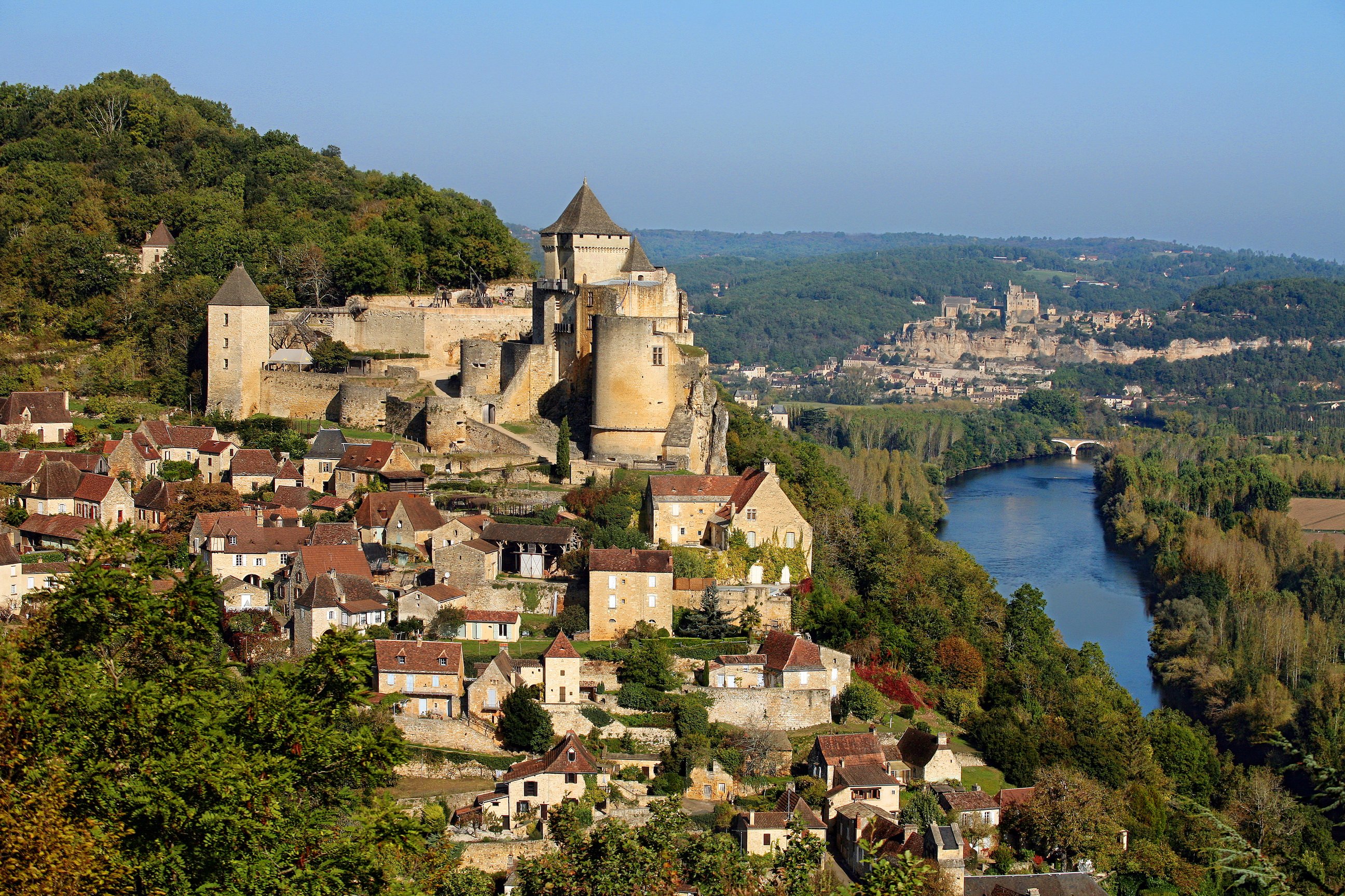 tees, France, House, Castles, River, Castelnaud, La, Chapelle, Cities Wallpaper