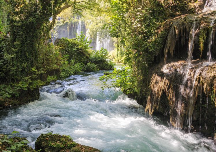 waterfall, River, Trees, Nature HD Wallpaper Desktop Background