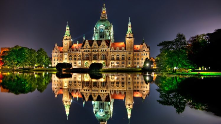 cityscapes, Germany, Towns, Skyscrapers, City, Hall, City, Skyline, Cities, Hannover HD Wallpaper Desktop Background