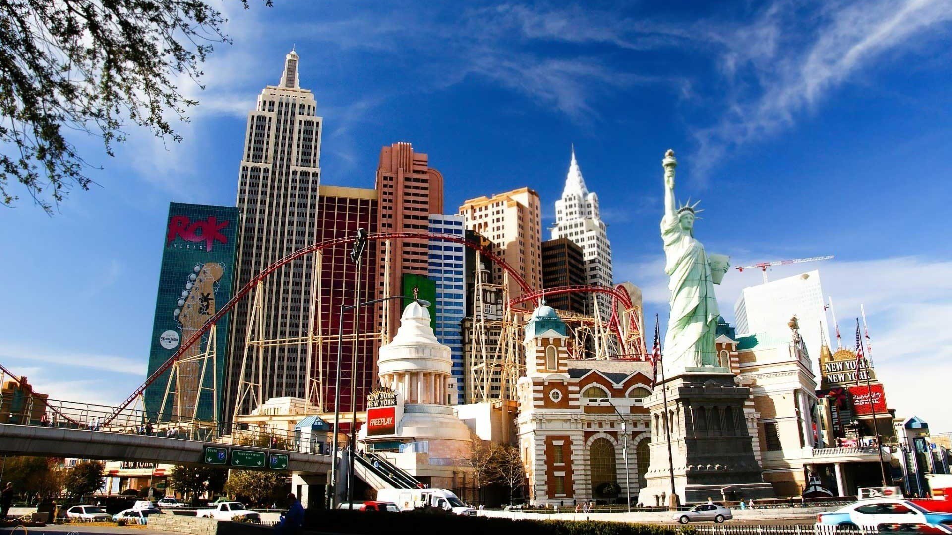 cityscapes, Las, Vegas, New, York, City, Liberty, Statue Wallpaper