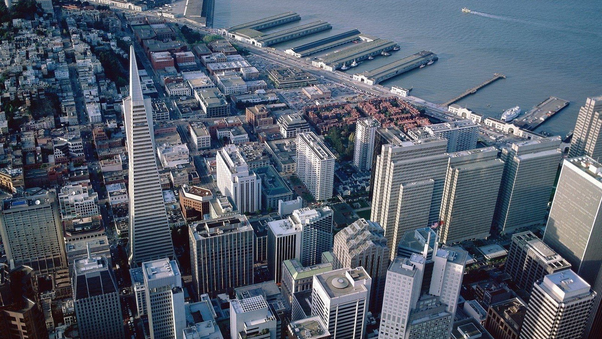 landscapes, Cityscapes, Architecture, Towns, San, Francisco, Skyscrapers, Land Wallpaper